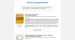 Desktop Screenshot of koreanlanguagebooks.com